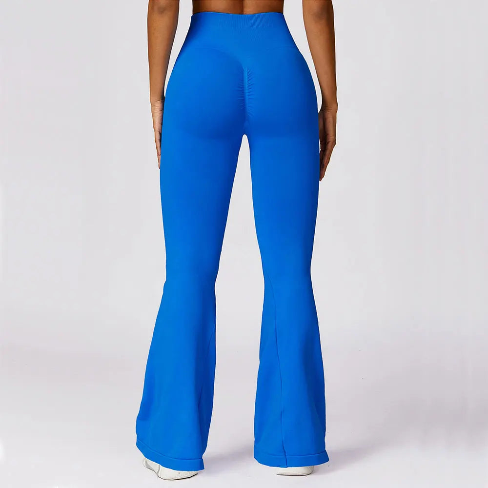 Seamless Flared Yoga Legging - Elara-Black-S-Nora Luxe