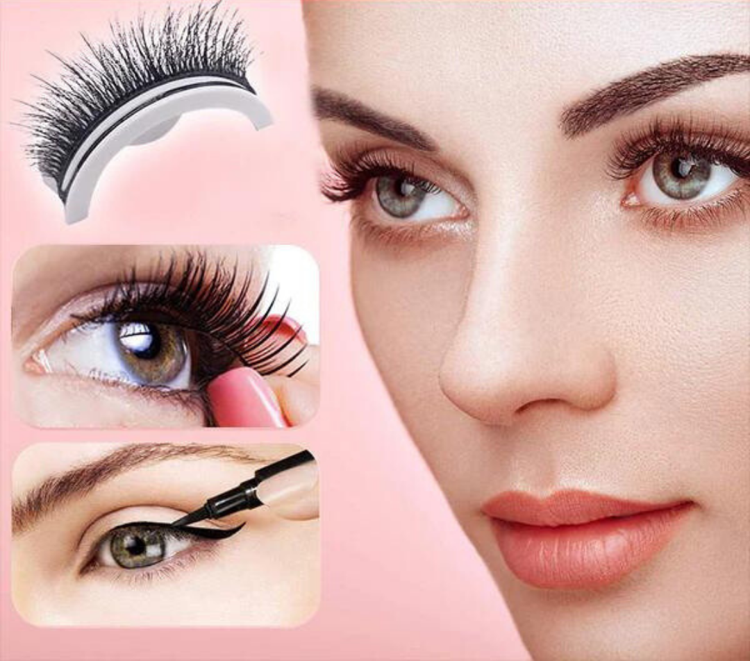 Self-Adhesive Eyelashes - LuxeLash-1 pair-Natural-Nora Luxe