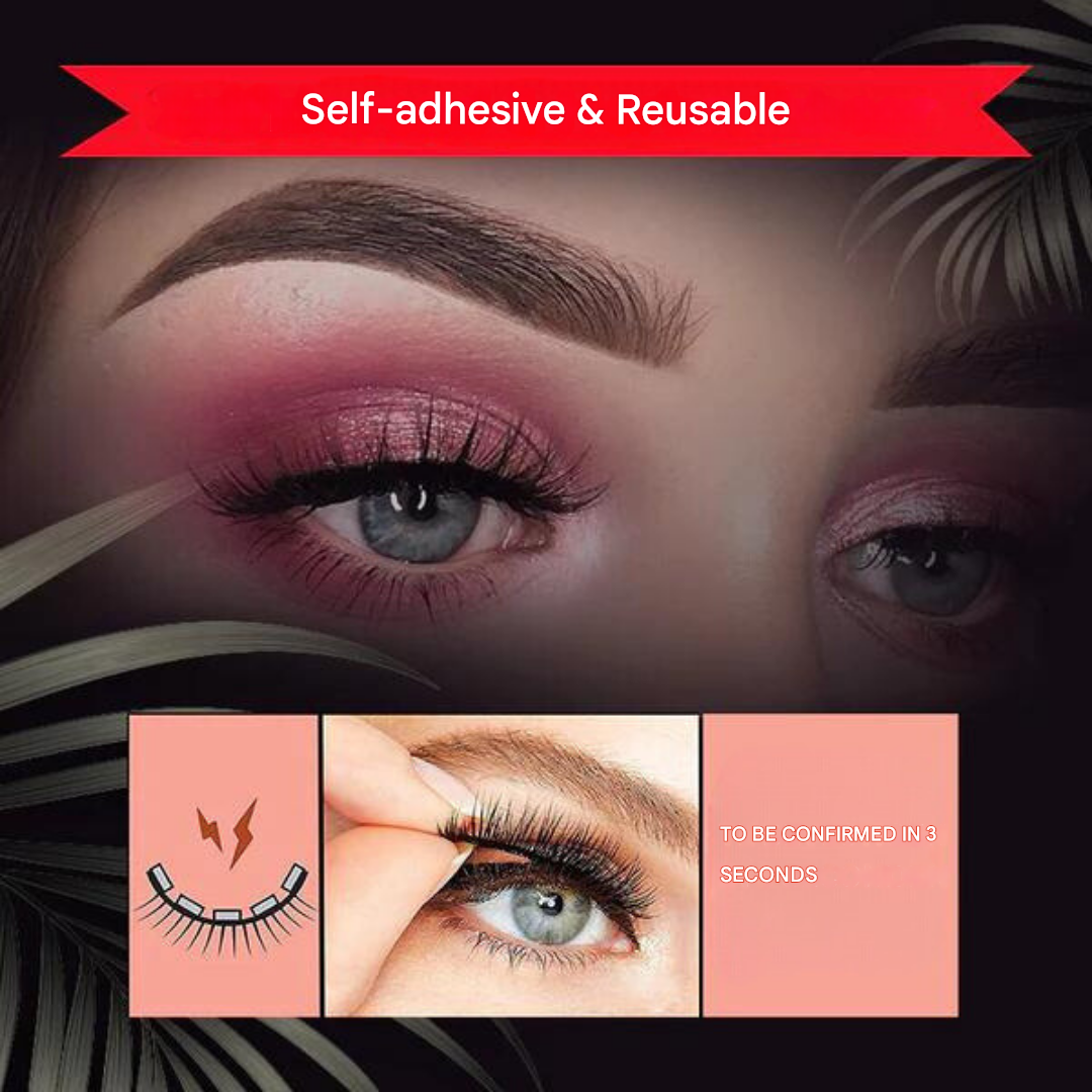 Self-Adhesive Eyelashes - LuxeLash-1 pair-Natural-Nora Luxe