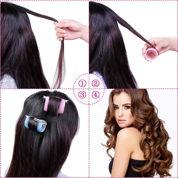 Self-adhesive Hair Rollers Set – Multicolored Curling Pins-Multicolored A-Nora Luxe