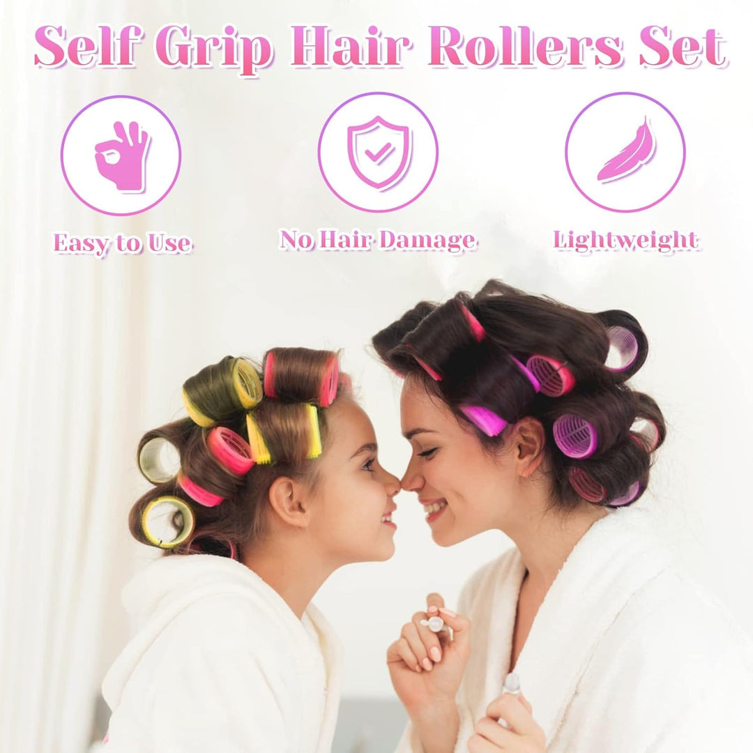 Self-adhesive Hair Rollers Set – Multicolored Curling Pins-Multicolored A-Nora Luxe