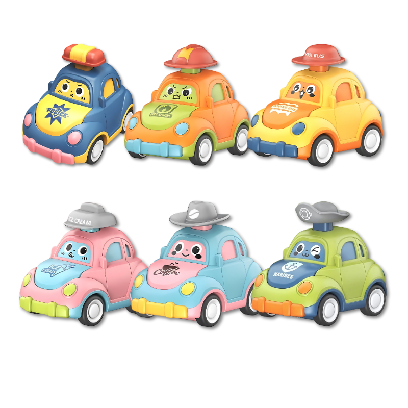Self-Driving Toy Cars - Turbo Toeters-6-Pack-Nora Luxe