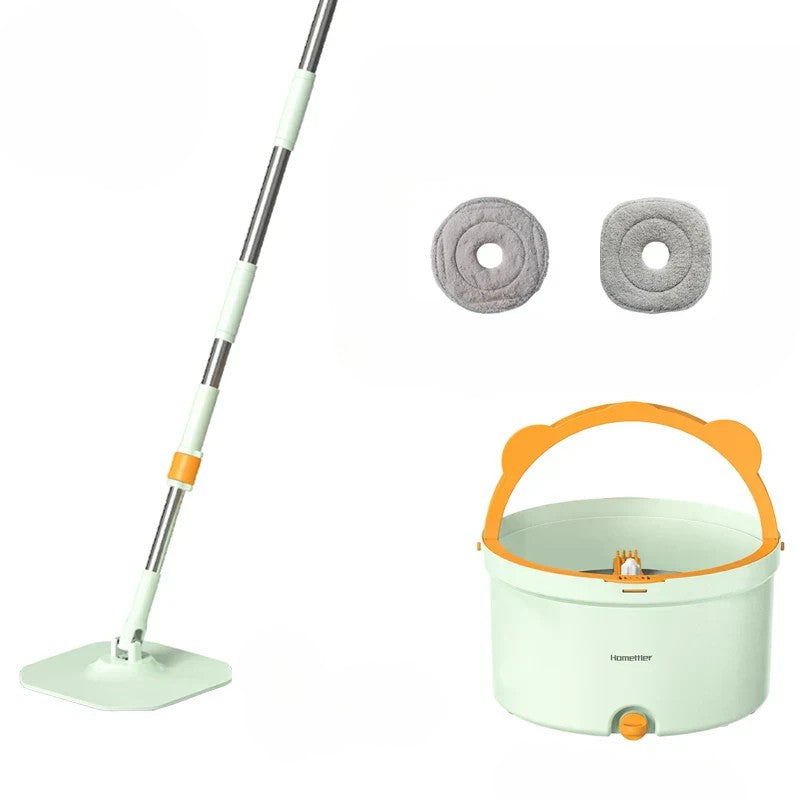 Self-Rotating Flat Mop with Bucket - Spin Mop-Set 1-Nora Luxe
