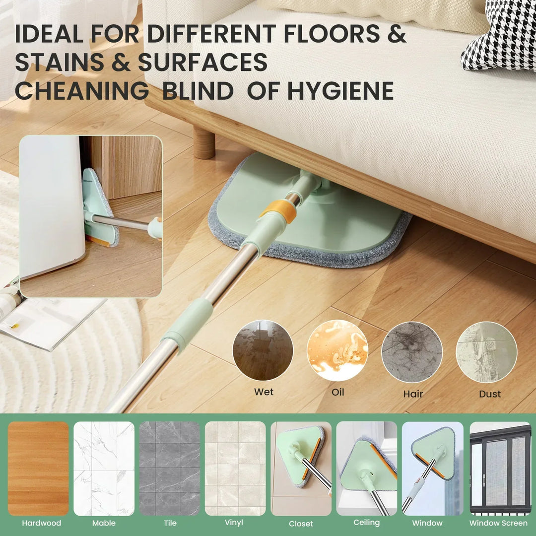 Self-Rotating Flat Mop with Bucket - Spin Mop-Set 1-Nora Luxe