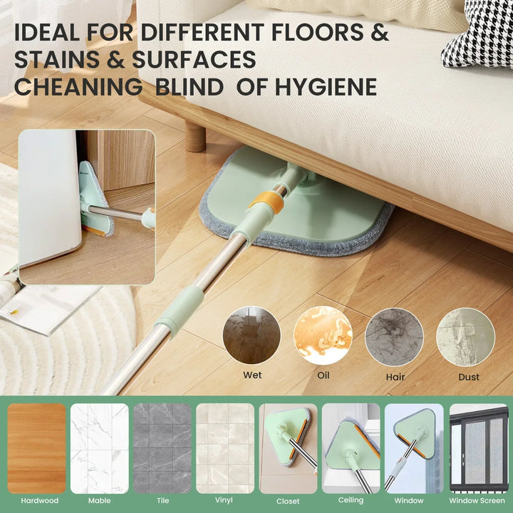 Self-Rotating Flat Mop with Bucket - Spin Mop-Set 1-Nora Luxe