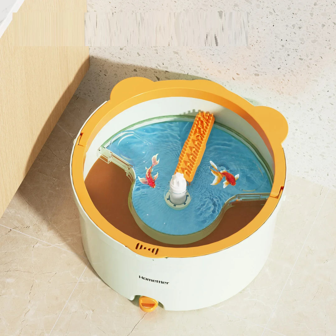 Self-Rotating Flat Mop with Bucket - Spin Mop-Set 1-Nora Luxe