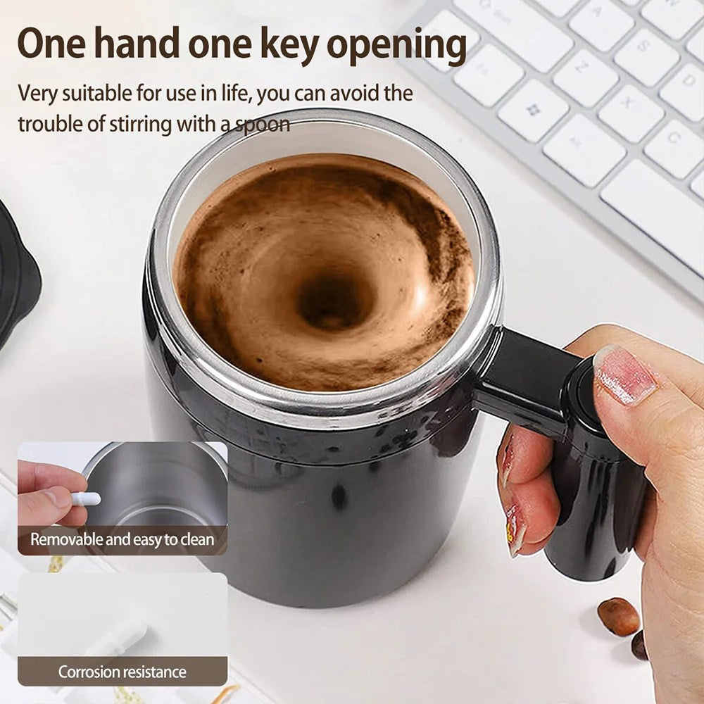 Self-Stirring Mug - AutoBlend-Black-Nora Luxe