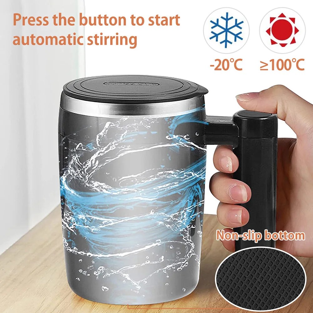 Self-Stirring Mug - AutoBlend-Black-Nora Luxe