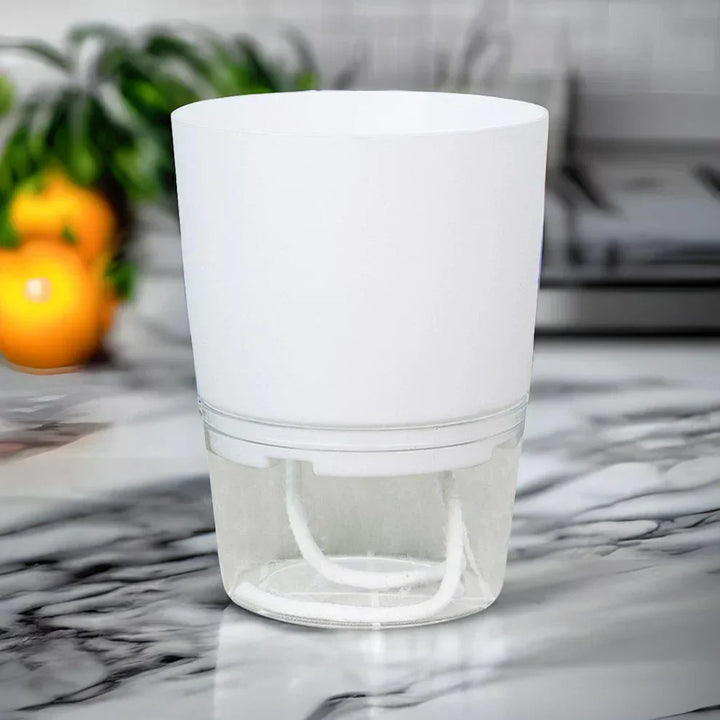 Self-Watering Plant Pot - AquaBloom-White-S-Nora Luxe
