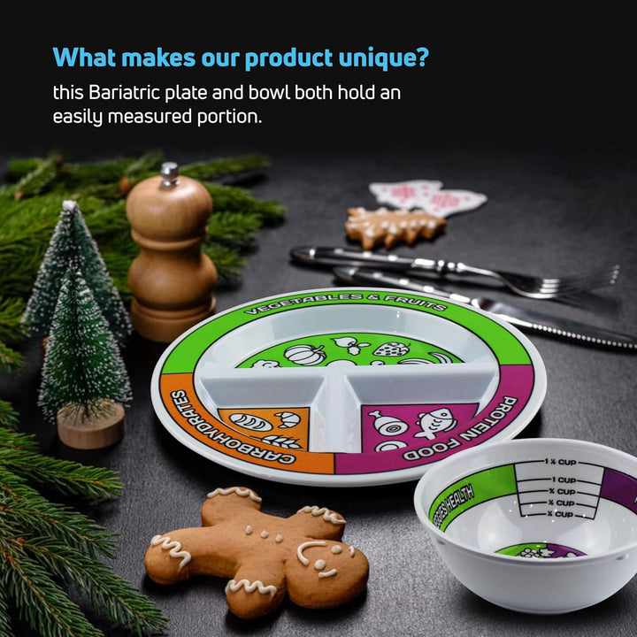 Serving Control Plates and Bowls Set – 4-Piece Self-Measurement Set-Nora Luxe