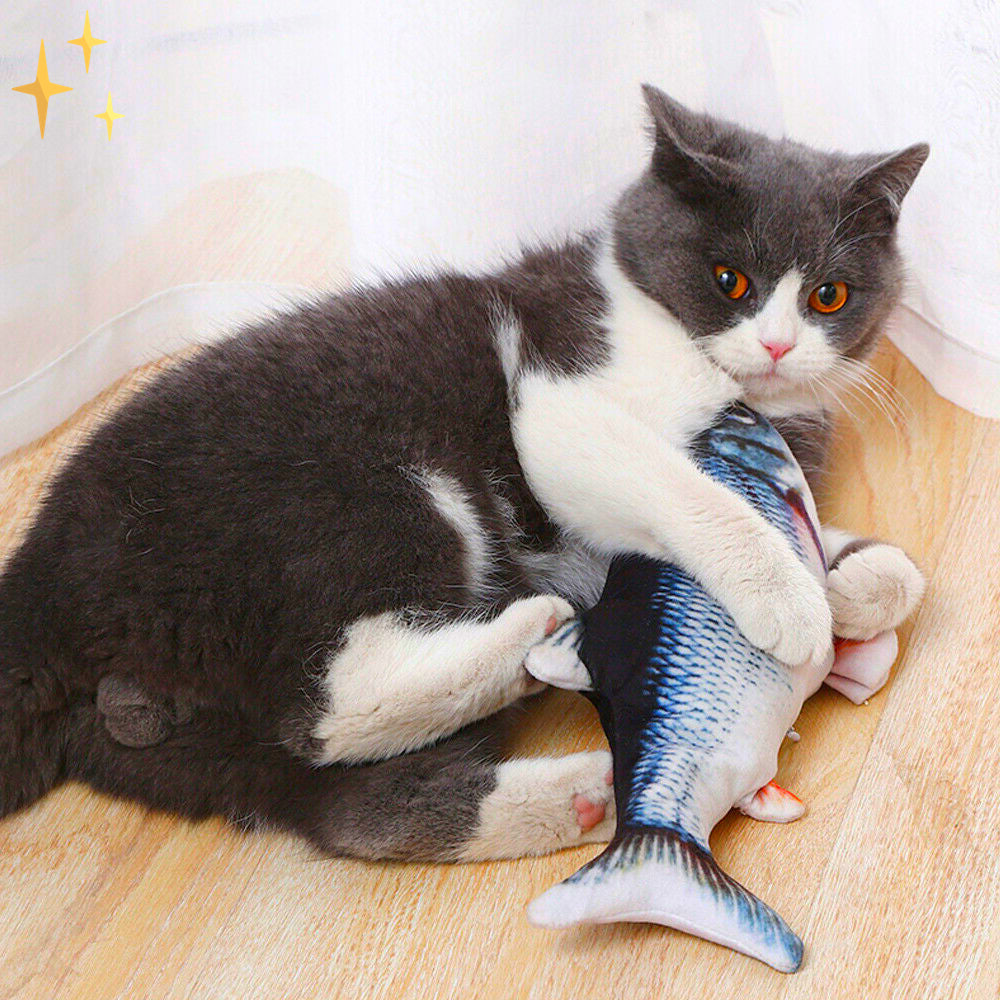 Set of 4 Moving Fish Toys for Cats - FitFish-Nora Luxe