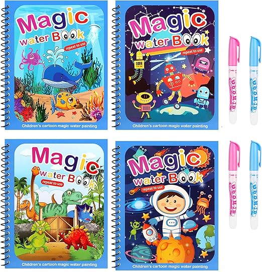 Set of 4 Reusable Watercolour Books – AquaColor Books-Nora Luxe