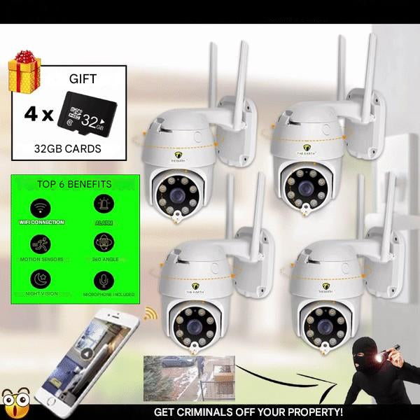 Set of 4 Smart WiFi Security Cameras – SmartCam Set 4X-Nora Luxe