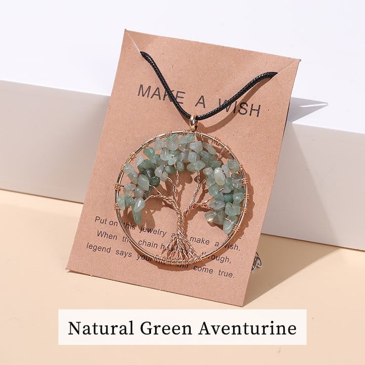 Seven Chakras Tree of Life Necklace | Spiritual Jewellery-MULTI-COLORED GOLD-Nora Luxe