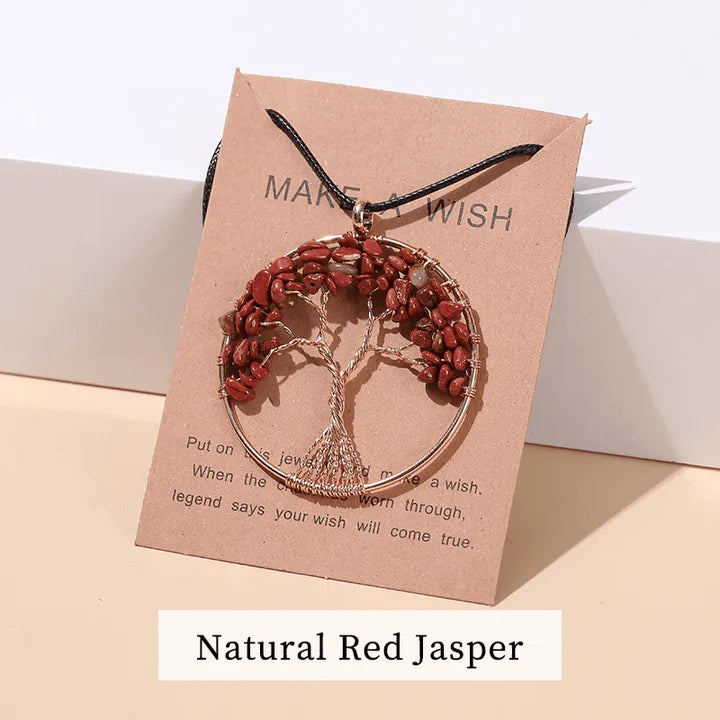 Seven Chakras Tree of Life Necklace | Spiritual Jewellery-MULTI-COLORED GOLD-Nora Luxe