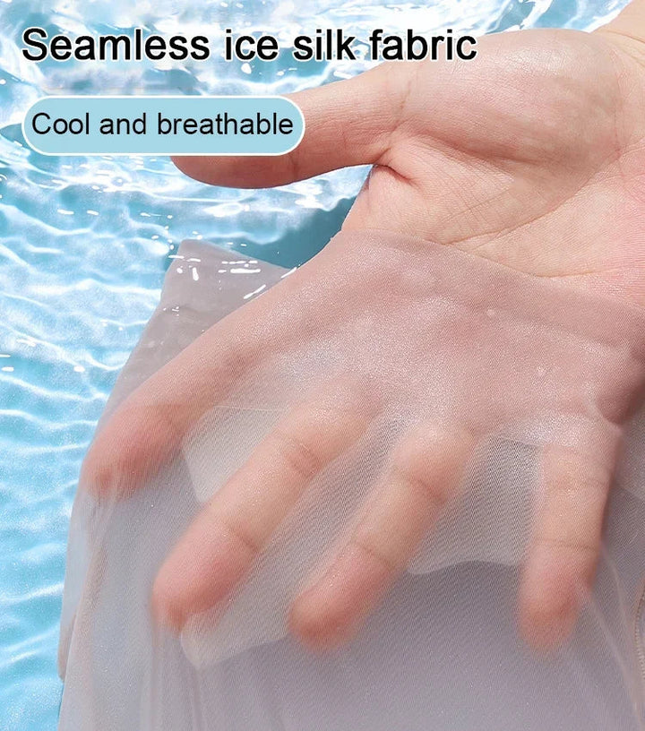 3-in-1 Shaping Shorts detail of thin, translucent pale fabric