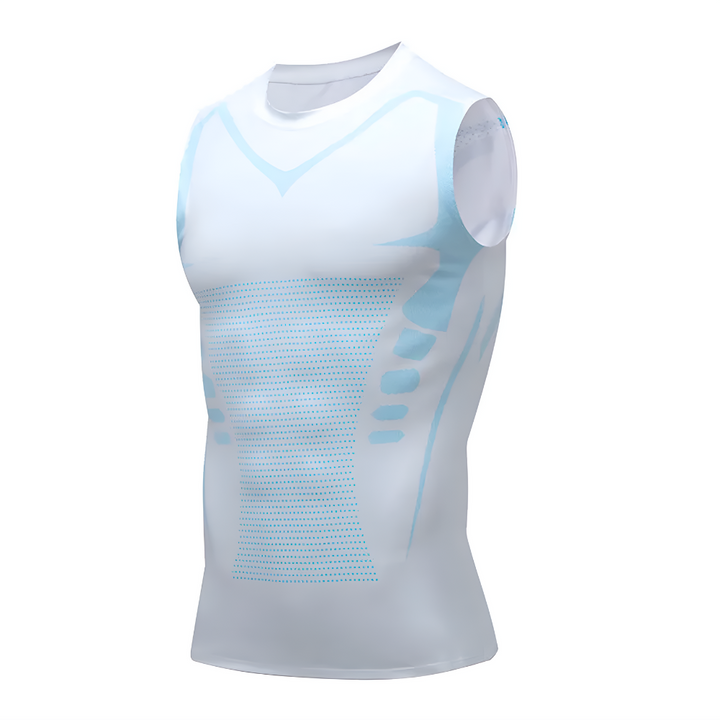 Shaping Vest - CoreSculpt-White/Blue-S - 110–132 lbs-Nora Luxe