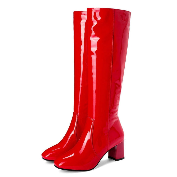 Shiny Leather Women's Boots - Sophie-Black-3.0-Nora Luxe
