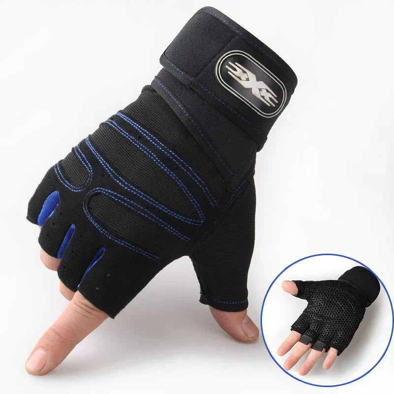 Shock-resistant and Supportive Gym Gloves - FitFlex-Dark blue-S-Nora Luxe
