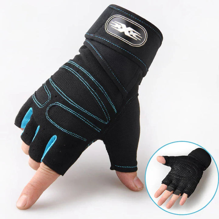 Shock-resistant and Supportive Gym Gloves - FitFlex-Light blue-S-Nora Luxe