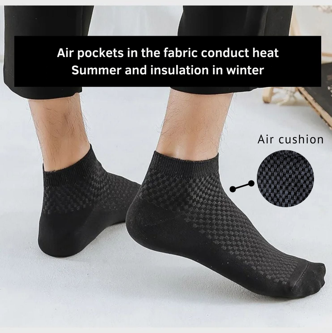 Short Bamboo Socks - BambooFeet-Black-1x Pair (+1 Free)-5.5 - 8.0-Nora Luxe