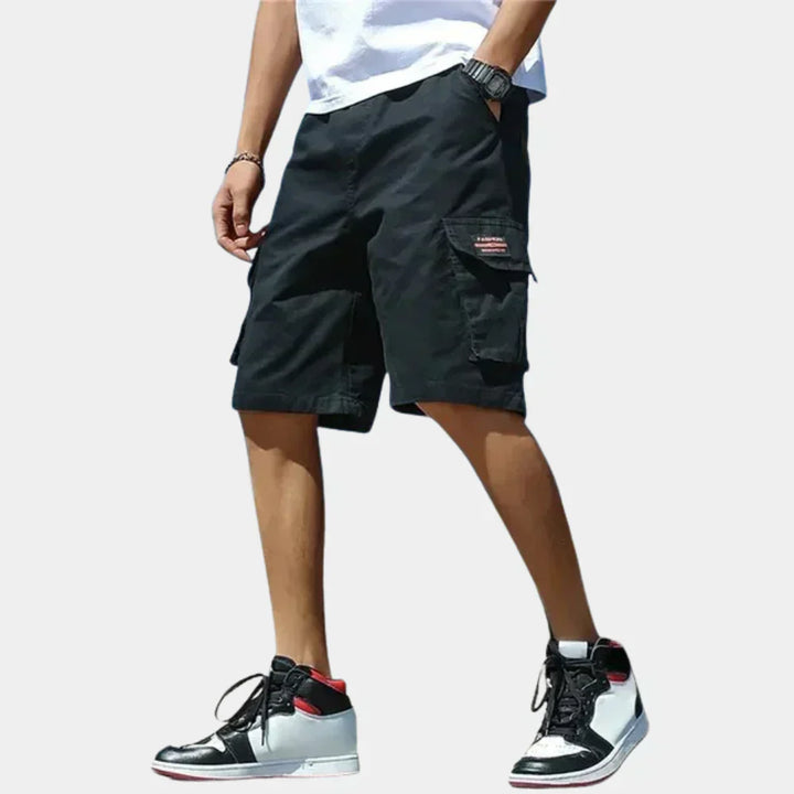 Short cotton cargo shorts – Finn-Black-S-Nora Luxe