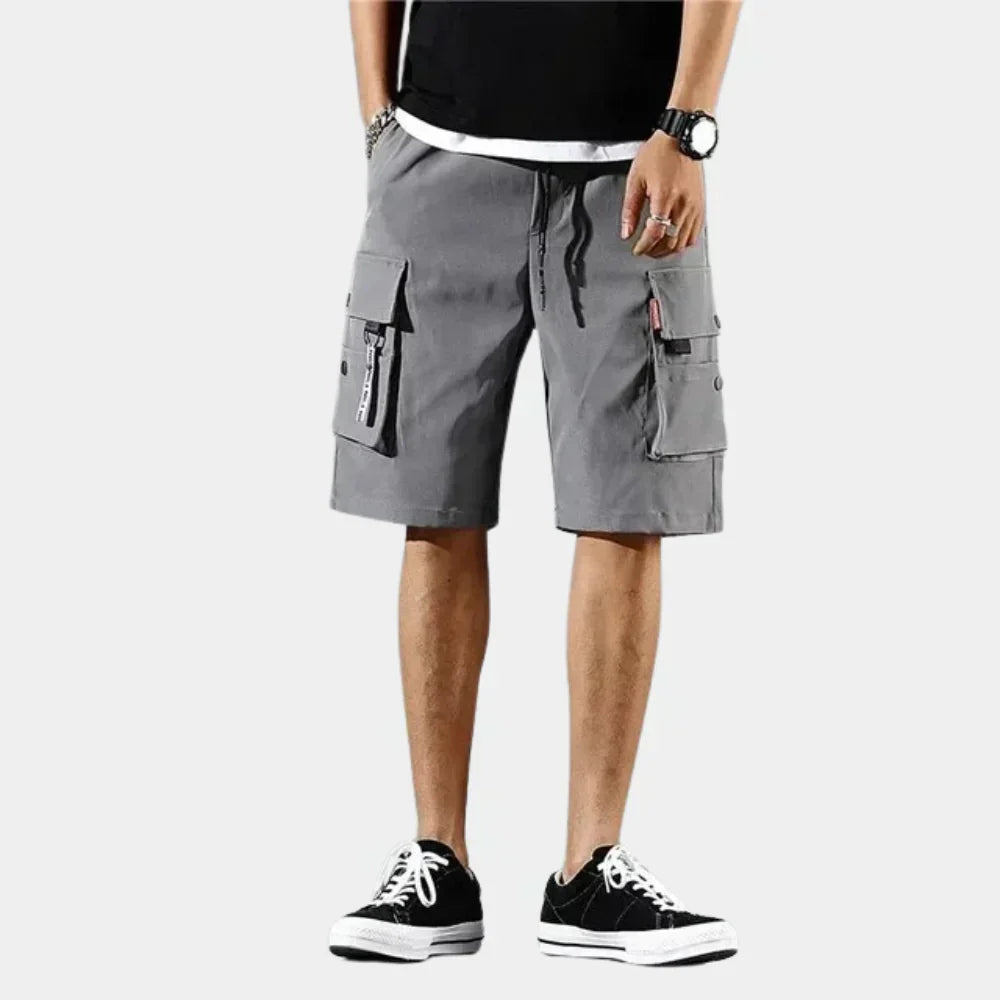 Short cotton cargo shorts – Finn-Gray-S-Nora Luxe
