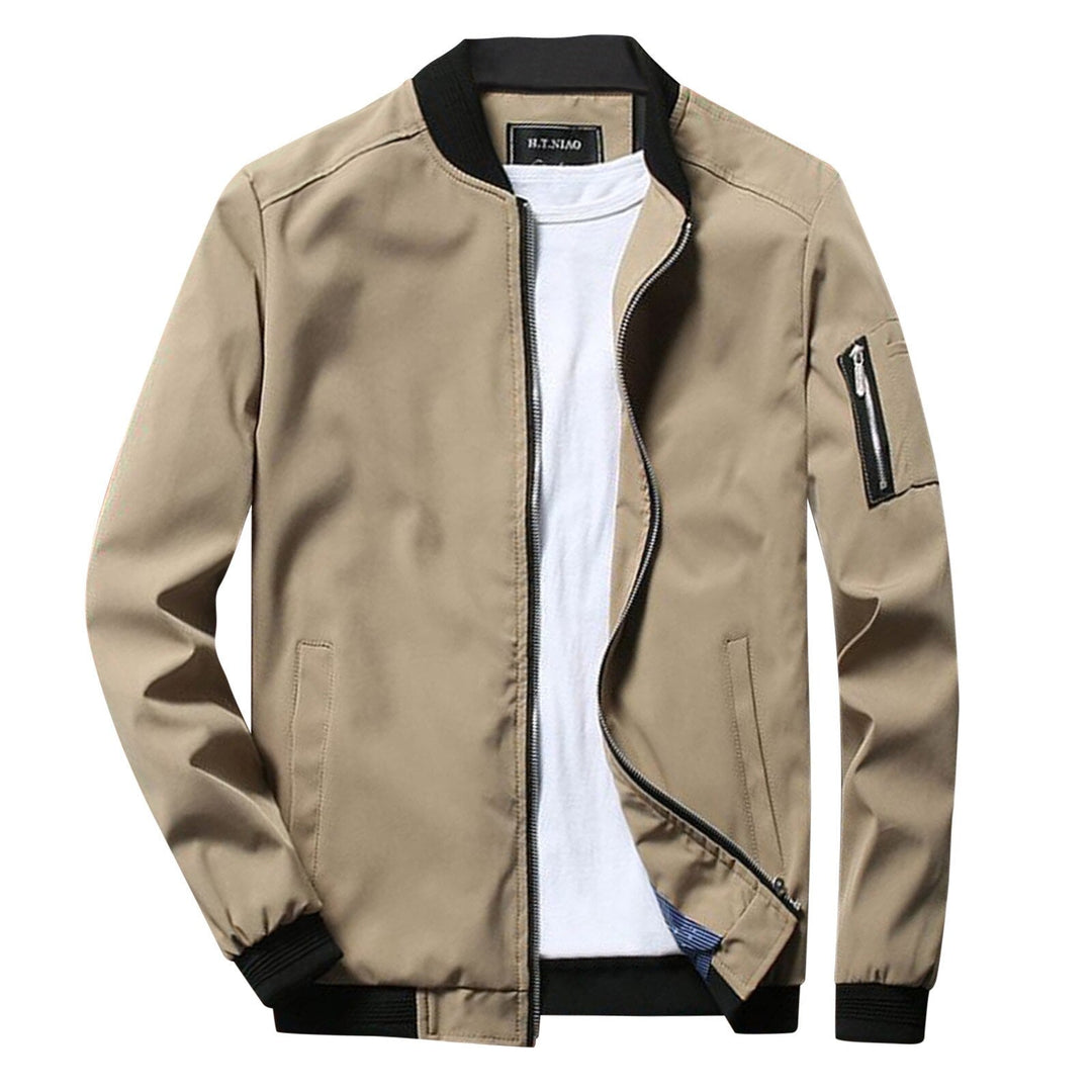 Short Summer Jacket for Men - Orion-Khaki-M-Nora Luxe
