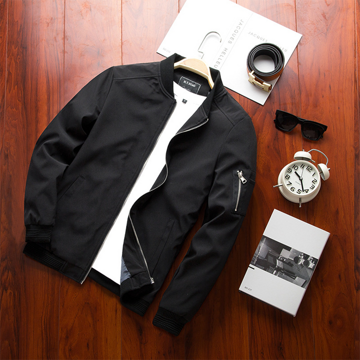 Short Summer Jacket for Men - Orion-Olive green-M-Nora Luxe