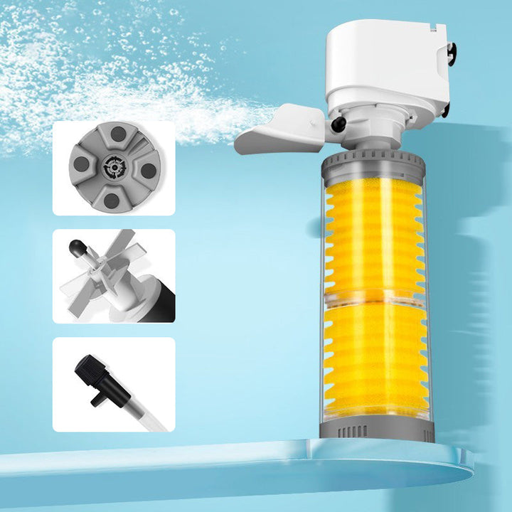 Silent Electric Aquarium Filter – AquaSilence-4W-Nora Luxe