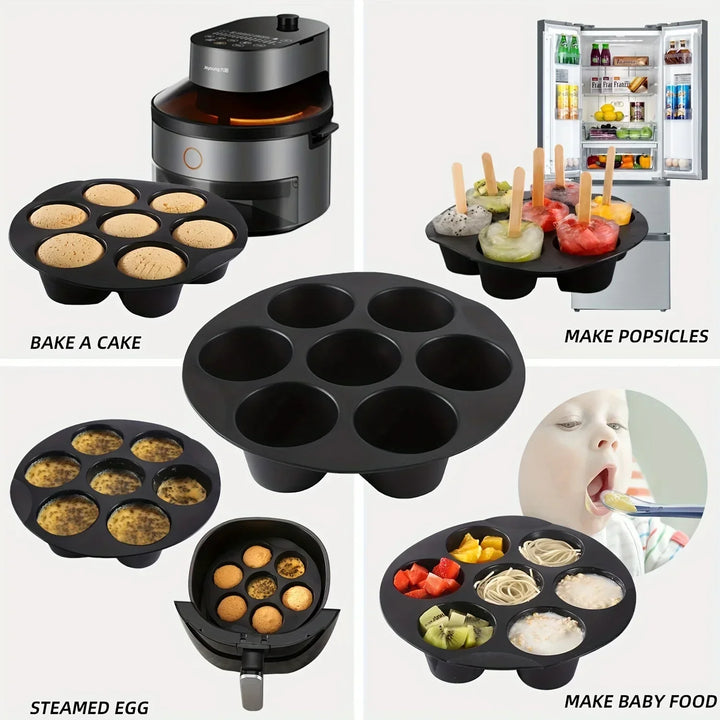 Silicone Baking Mold for Microwave and Air Fryer - FlexiBake-7.09 in-Nora Luxe