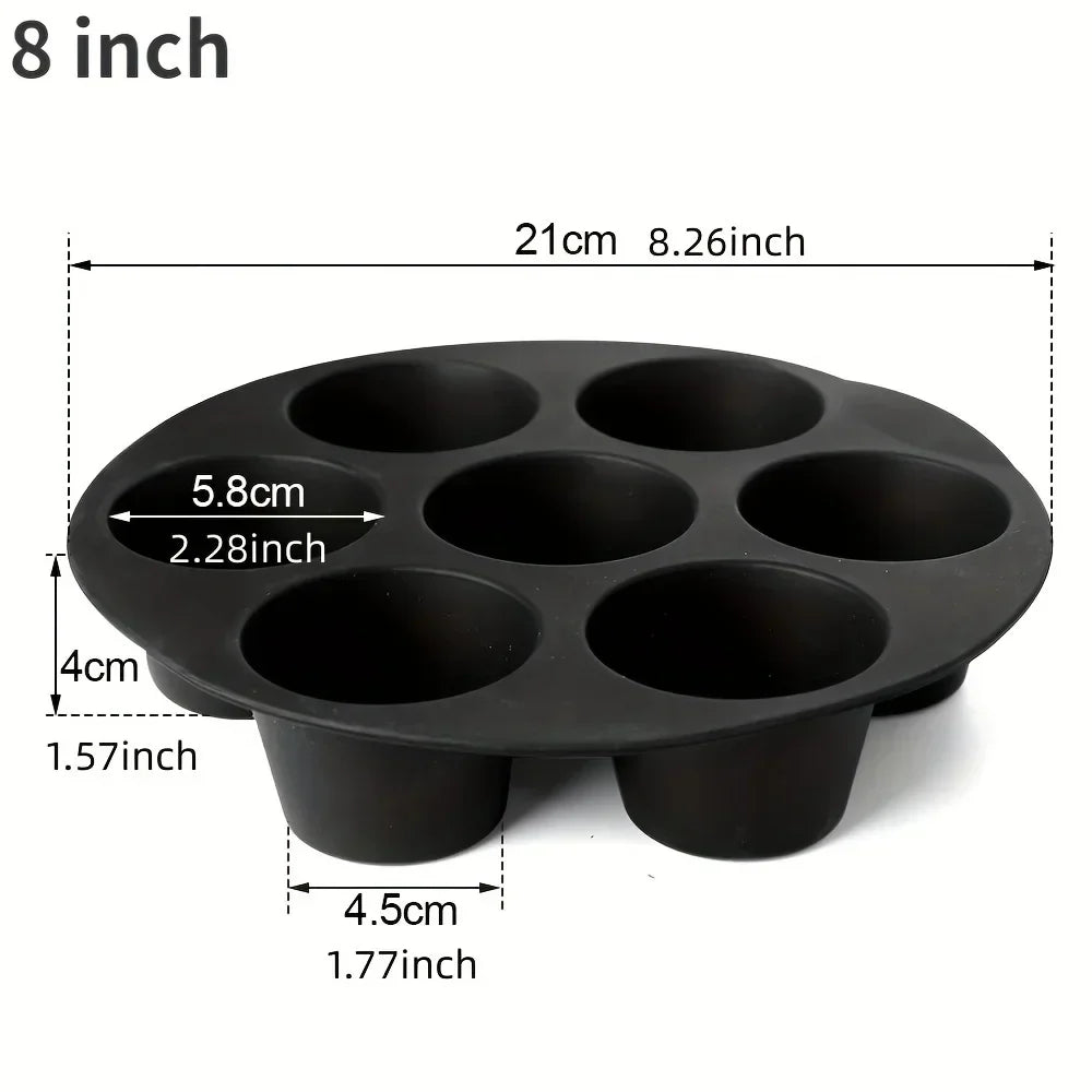 Silicone Baking Mold for Microwave and Air Fryer - FlexiBake-7.09 in-Nora Luxe