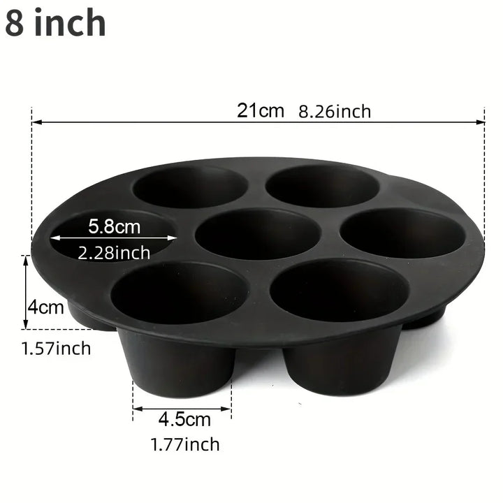 Silicone Baking Mold for Microwave and Air Fryer - FlexiBake-7.09 in-Nora Luxe