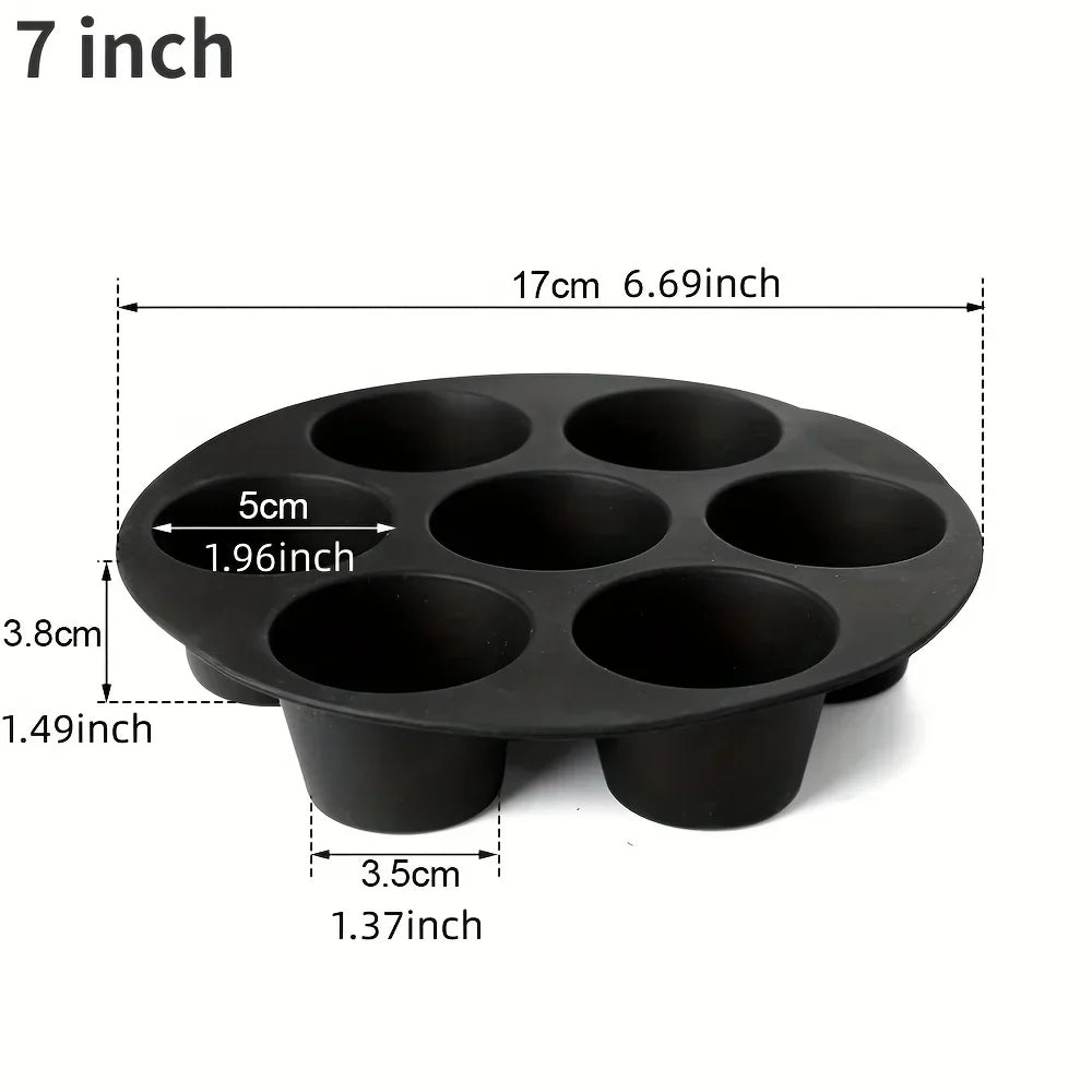 Silicone Baking Mold for Microwave and Air Fryer - FlexiBake-7.09 in-Nora Luxe