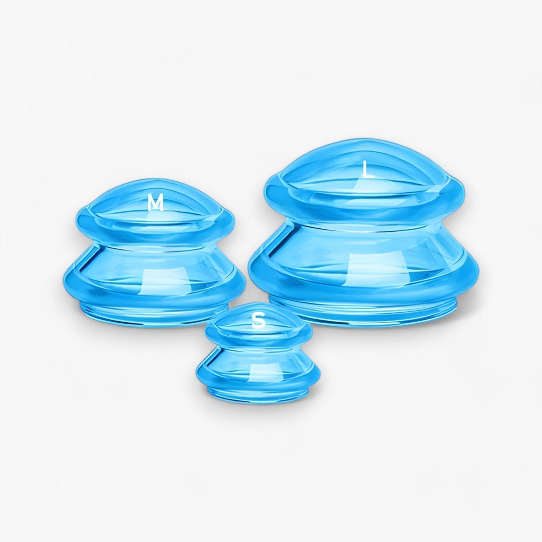 Silicone Cupping Therapy Set - GlowCupp-Blue-Nora Luxe