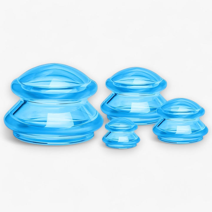 Silicone Cupping Therapy Set - GlowCupp-Blue-Nora Luxe