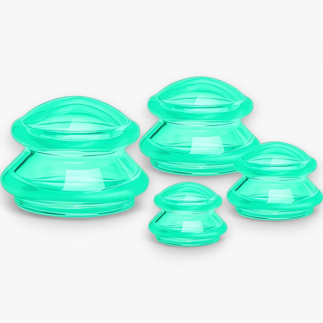 Silicone Cupping Therapy Set - GlowCupp-Green-Nora Luxe
