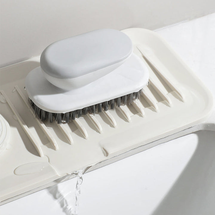 Silicone Draining Mat with Self-Drainage – DripGuard-White-Small-Nora Luxe