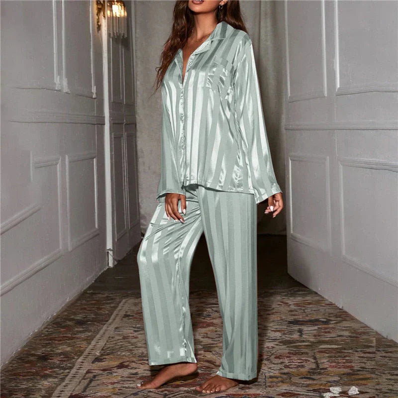 Silky-soft women's pajama set – Emilia-Beige-S-Nora Luxe