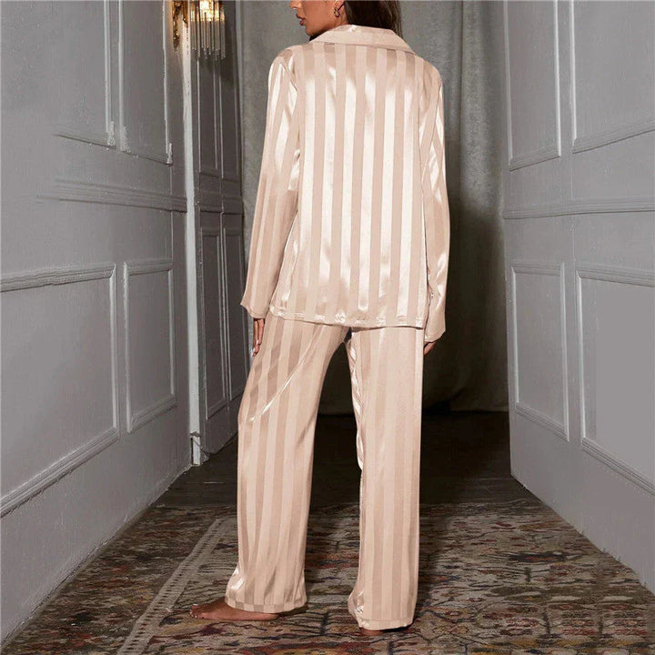 Silky-soft women's pajama set – Emilia-Beige-S-Nora Luxe