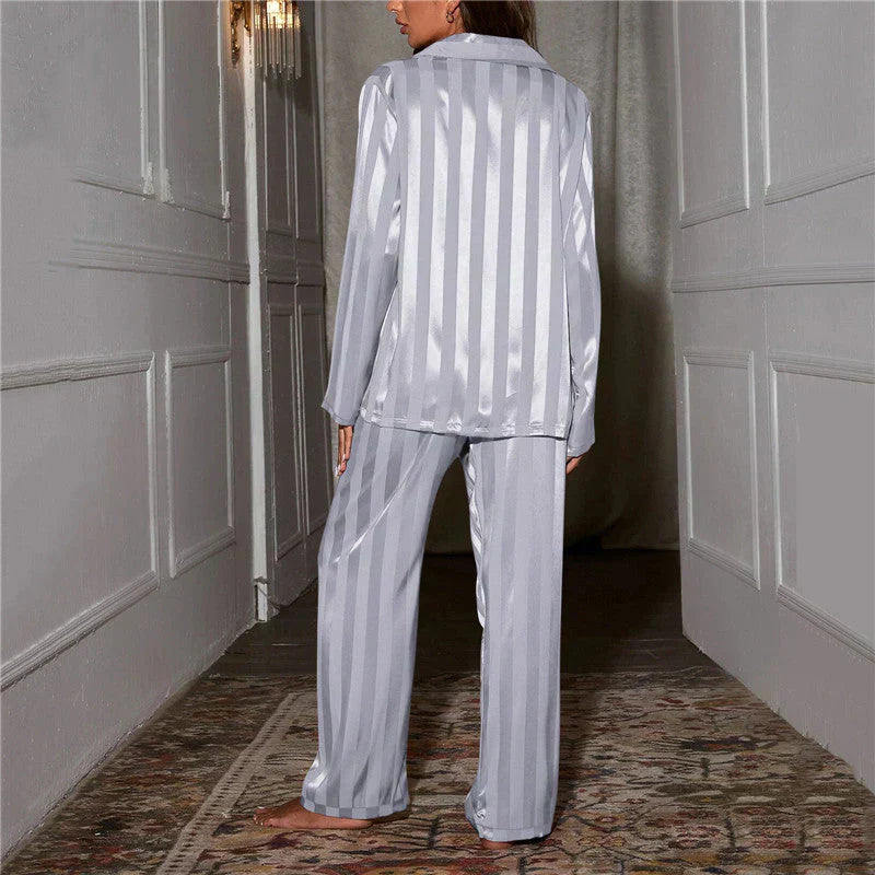 Silky-soft women's pajama set – Emilia-Beige-S-Nora Luxe