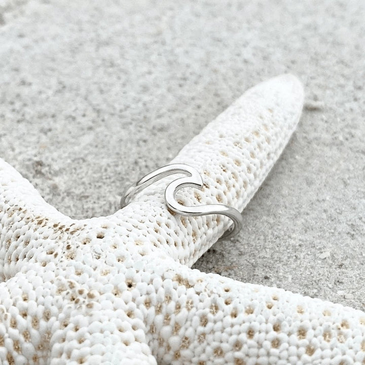 Silver Sea Wave Ring - Maris-5-Nora Luxe