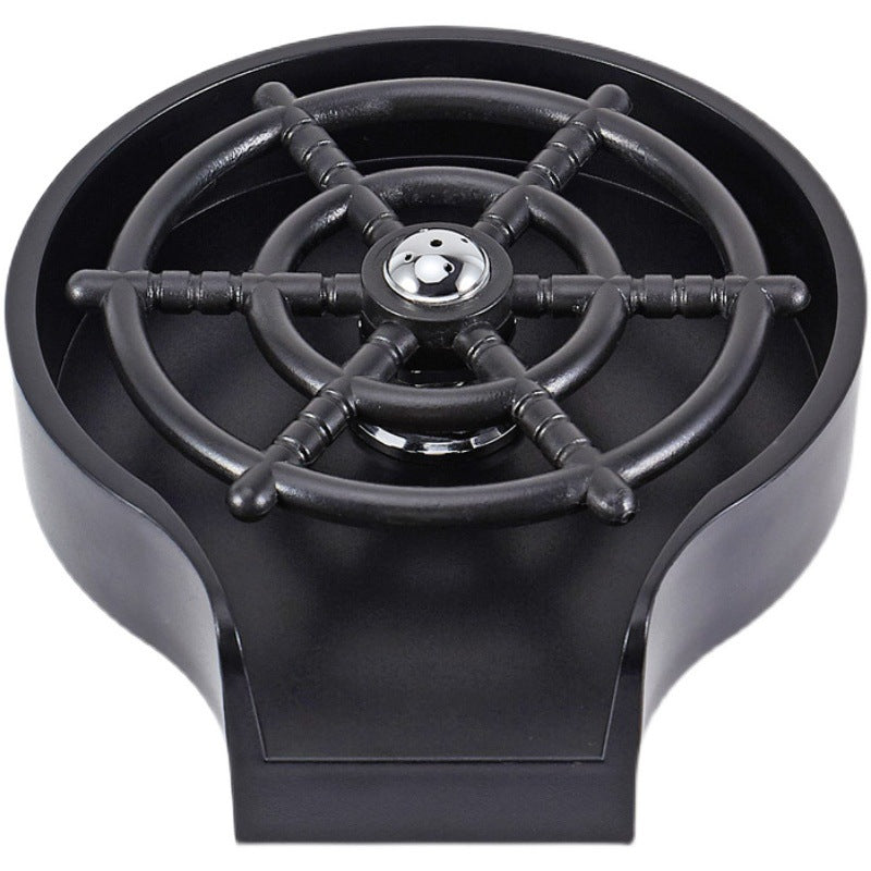 Simple One-Handed Glass Washer - CupJet-Black-Nora Luxe