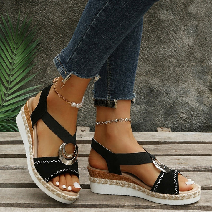 Sleighback Sandals with Snake Print – Viperra-Black-35-State of Style