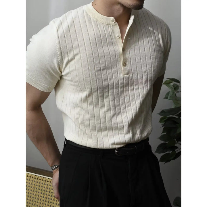 Slim Fit Men's Polo Shirt with Zip – Fabrizio-Black-S-Nora Luxe