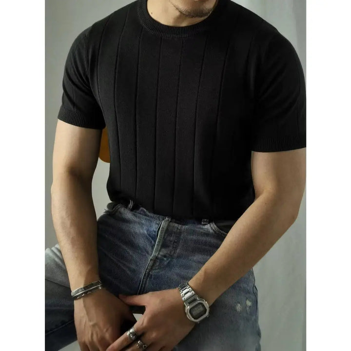 Slim Fit Men's Polo Shirt with Zip – Fabrizio-Black-S-Nora Luxe