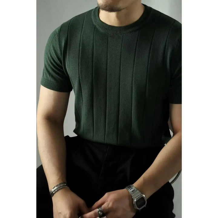 Slim Fit Men's Polo Shirt with Zip – Fabrizio-Green-S-Nora Luxe
