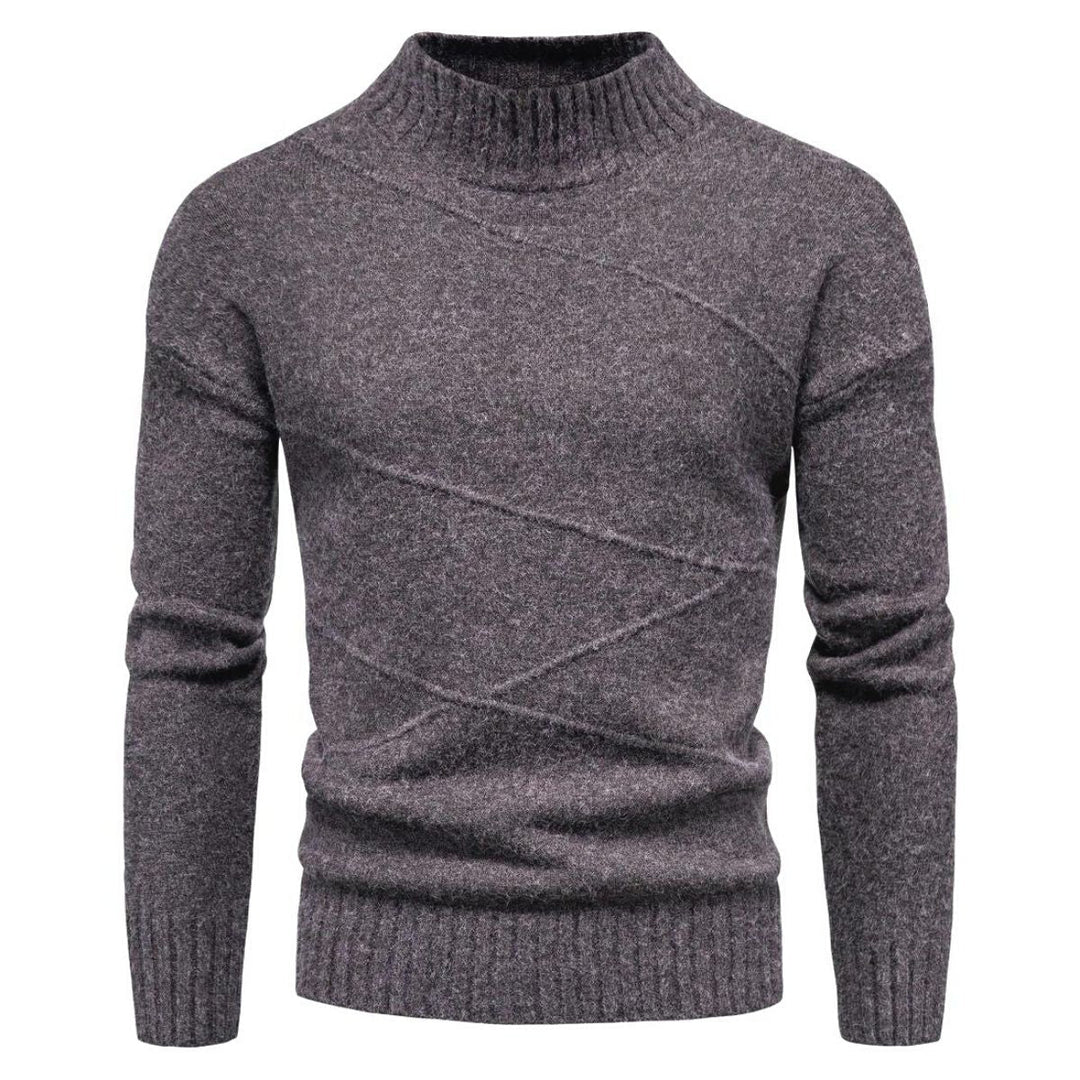 Slim Fit Men's Sweater - Orion-Gray-M-Nora Luxe