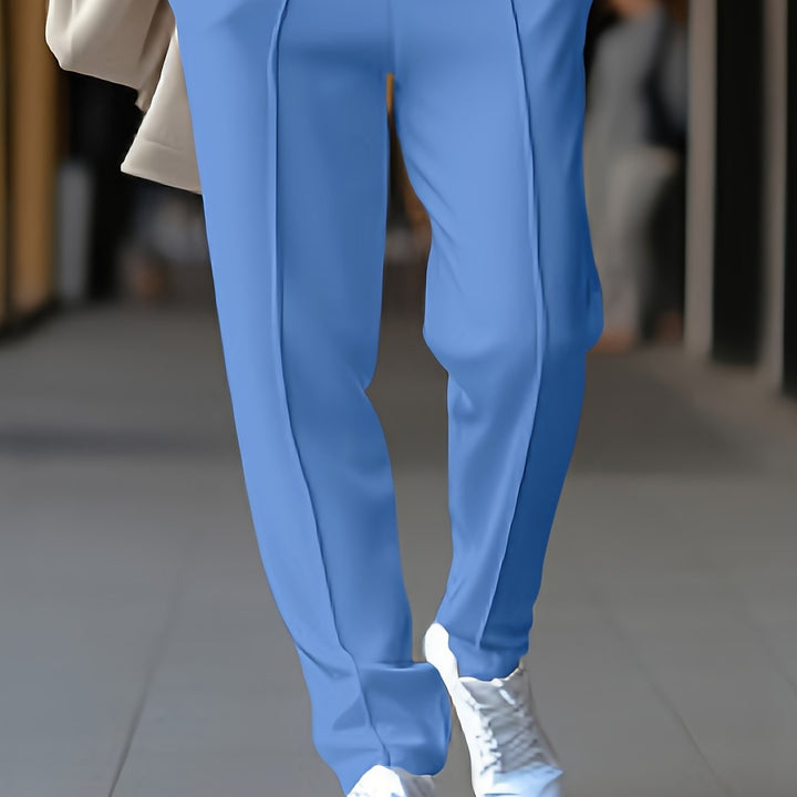 Slim Fit Stretch Chino - Max-Light Blue-M-Nora Luxe