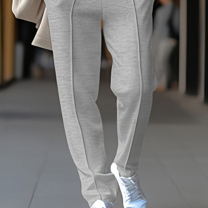 Slim Fit Stretch Chino - Max-Light Gray-S-Nora Luxe
